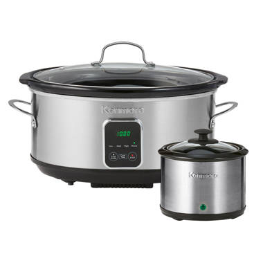  All-Clad Stainless Steel Electric Slow Cooker 7 Quart, Aluminum  Insert, Programmable LCD Screen Digital Timer, SD700350, Silver: Home &  Kitchen