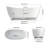 Forma 61'' Freestanding Tub Solid Surface Freestanding Deep Soaking Bathtub