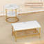 Ensemble de tables basses modernes à 2 niveaux avec tablettes de rangement Hommoo-132677228