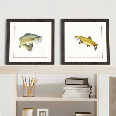 Elyse DeNeige «Gone Fishin Large Mouth», impression sous verre