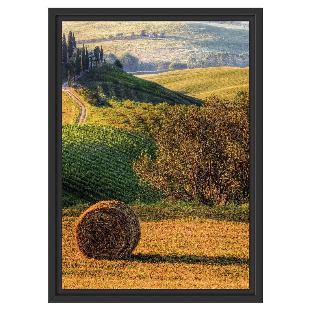 Gerahmtes Poster Italienische Toskana-Landschaft