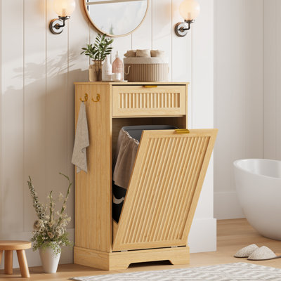 13 Gal Tilt-Out Trash Cabinet with Deodorizing