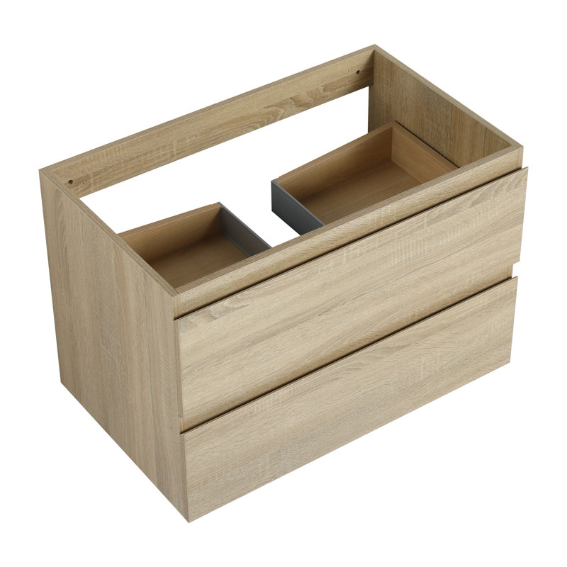 Meuble-lavabo 30 po, contreplaqué de chêne, armoire de salle de bain avec solution de rangement, contreplaqué, Naturel