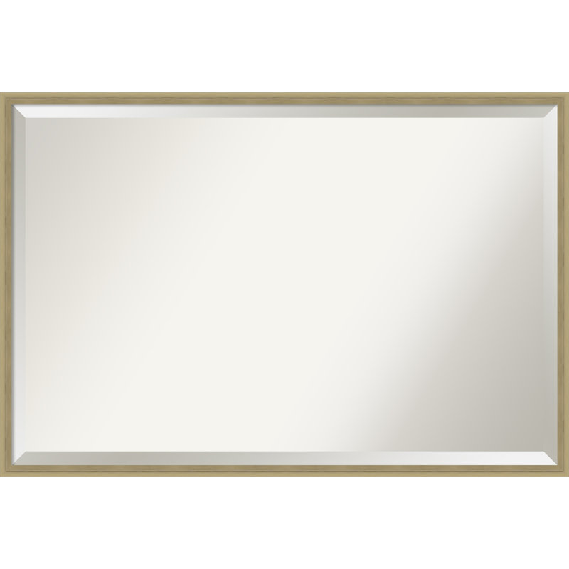 Mettawa Flat Wall Mirror, Champagne, 25.25" x 37.25"