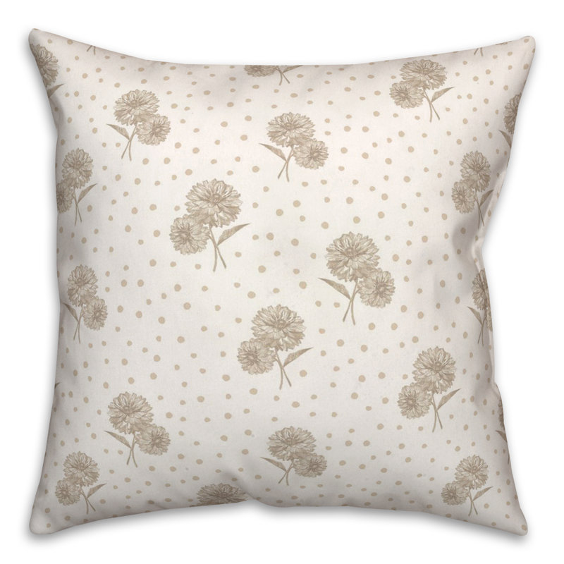Coussin décoratif en polyester / mélange de polyester, Brun clair