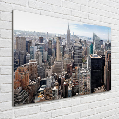 New York - No Frame Print on Glass