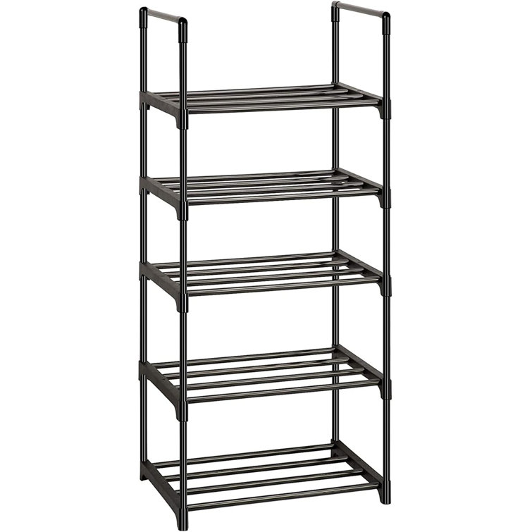 Simplify 30 Pair 10 Shelf Stackable Shoe Rack-Black — Liberty Department  Stores