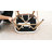5-Piece 27" Upholstered Boucle Rattan Full Back Counter Stool
