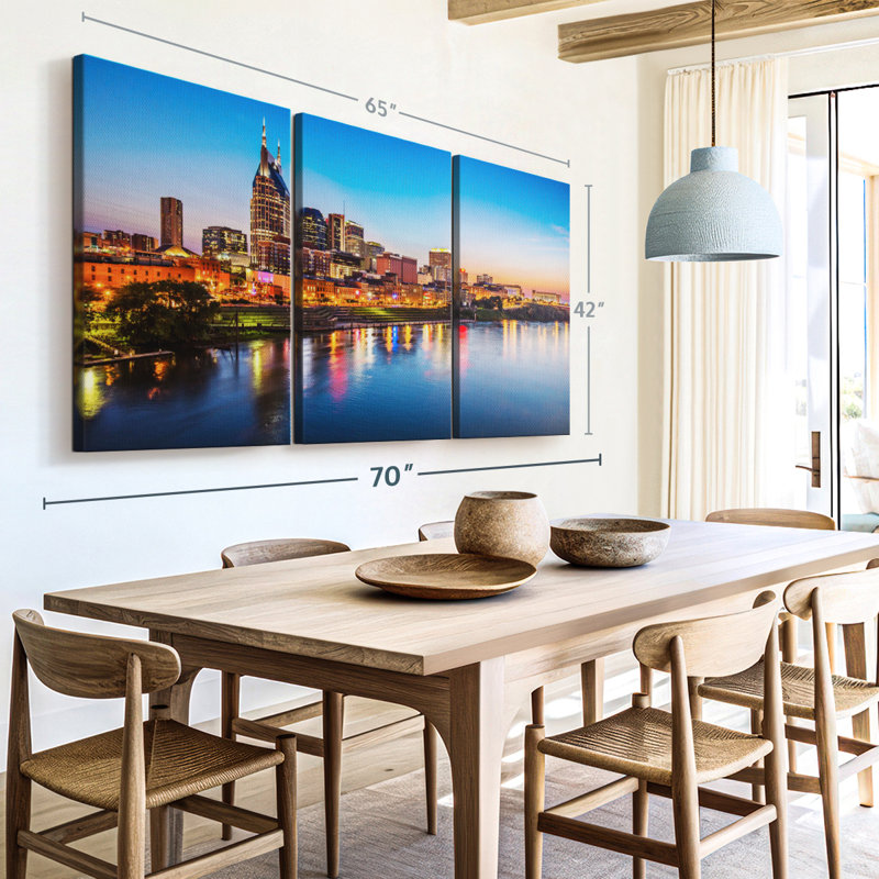 "Nashville" sur toile, H 42 po x l 65 po x P 1,25 po