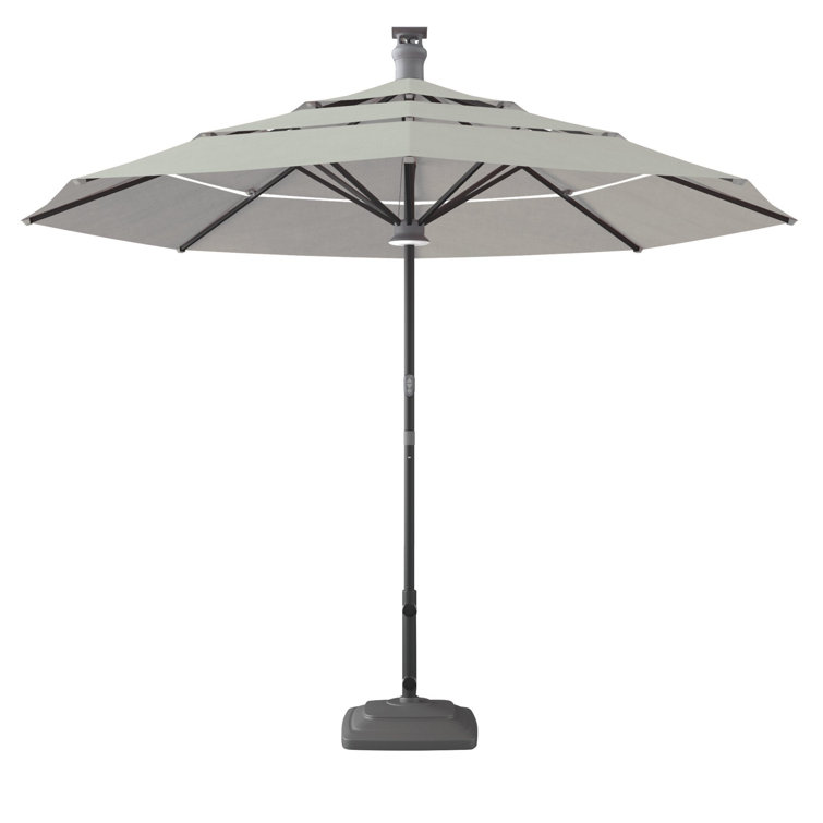 (incomplete)Height Series 11 Feet Smart Sunbrella with Remote Control, Wind Sensor, Solar Panel, LED Lighting