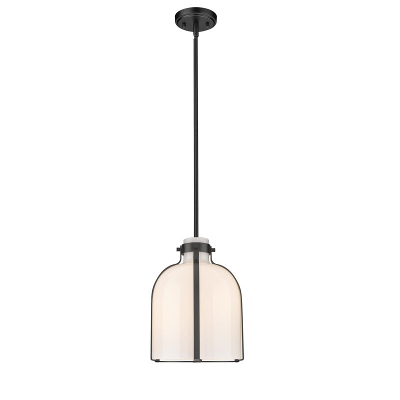 Walpole 1 - Light Candle Style Pendant, Matte Black, 13.5" H x 9.75" W x 9.75" D
