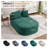 67.5''Chaise Lounge Chair 46'' Wide Seat Indoor Corduroy Oversized Sleeper Sofa For Living Room Deep Seat Lounge And Two Soft Pillows Convertible Boneless Sofa Bed, Green,No Assembly Required-1598746837