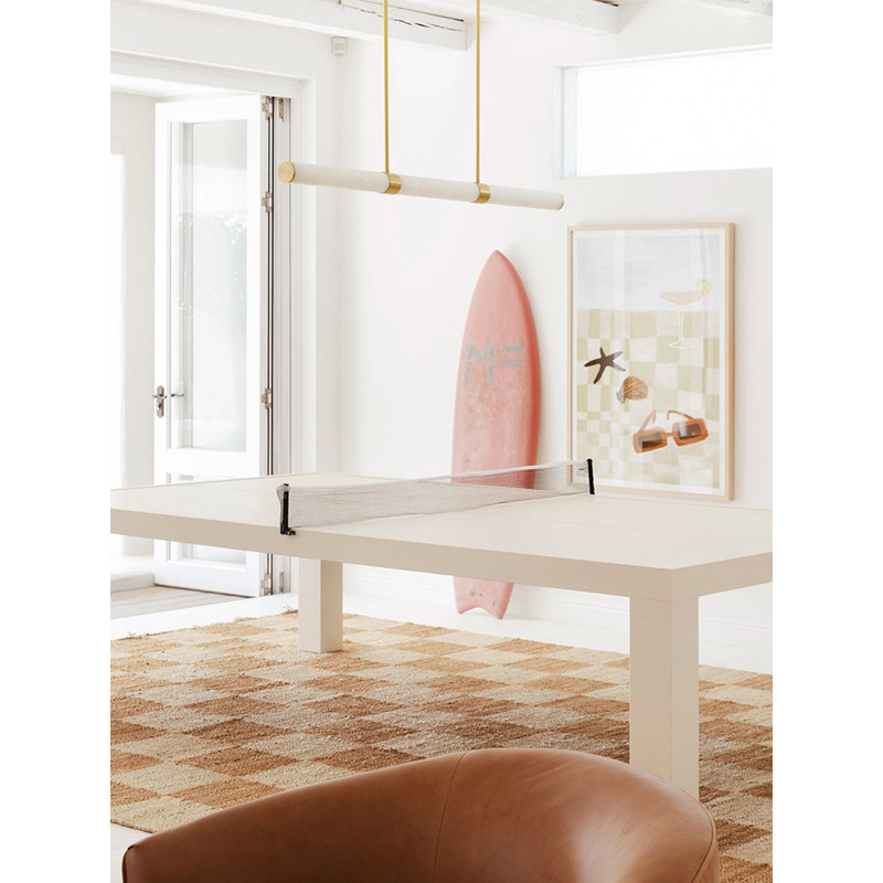 Alabaster Linear Pendant Light Satin Brass LED Kitchen Island Pendant, Brass