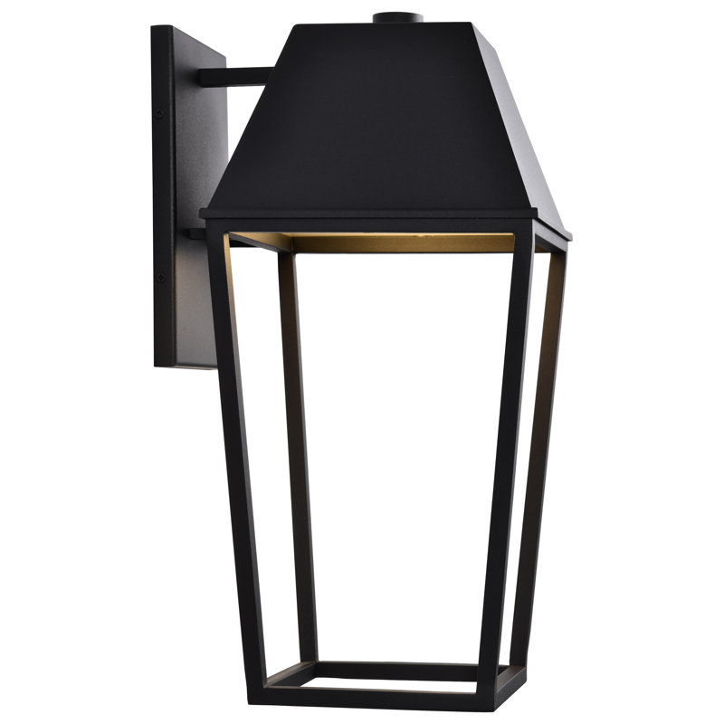 Colt - 10 Watt - Integrated LED Outdoor Lantern Wall Light- Matte Black Finish, 20'' H x 9.5'' W x 11.25'' D