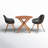 2 - Person Wood Patio Dining Set with Round Table