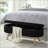 Luxury Oval Boucle Storage Ottoman Bench with Wood Legs-1891879321