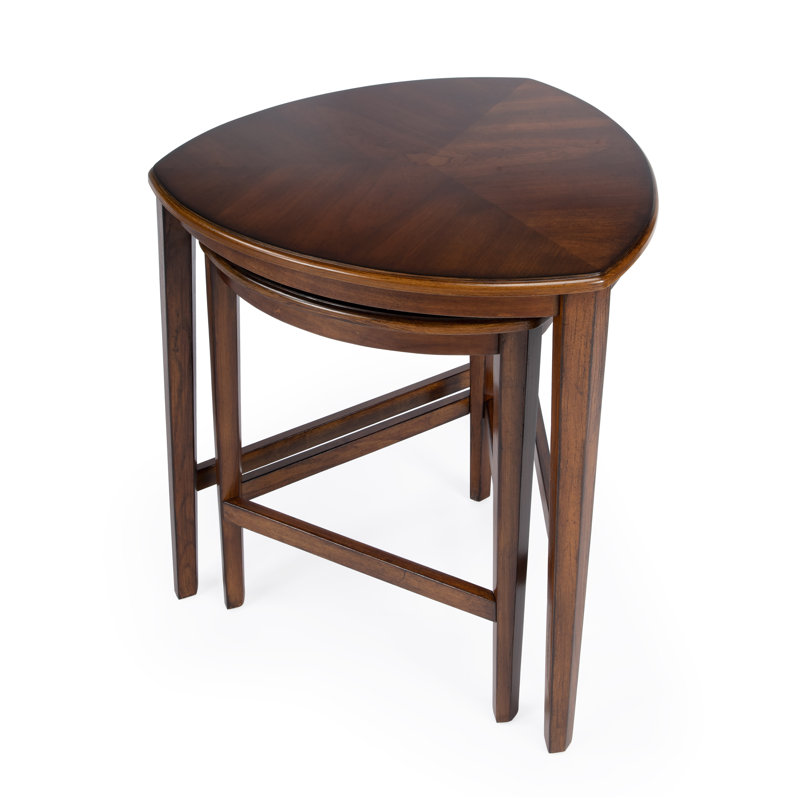 Finnegan Triangle Nesting Tables, Antique Cherry