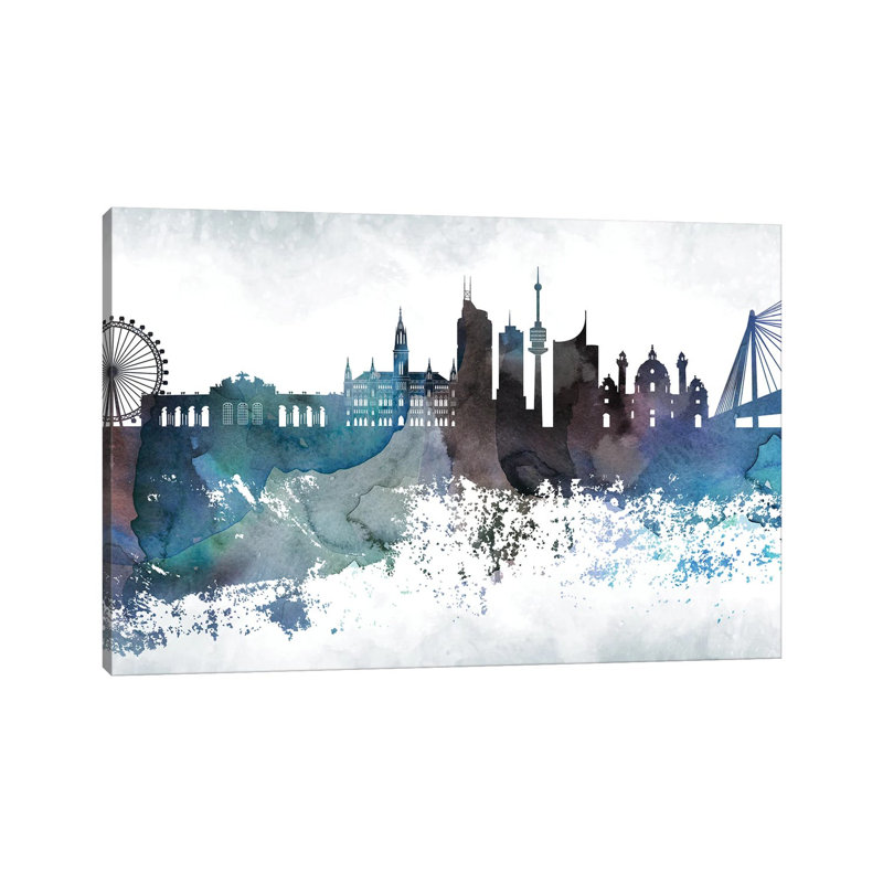 Vienna Skyline - Wrapped Canvas Print, 30.48cm H x 45.72cm W