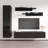 Violette 85" Modern Floating Wall Mounted Entertainment Center with 16-Color LED Lighting, High Gloss Finish-1535083391