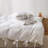 100% Linen Duvet Cover Set, 3 Pieces Belgian Flax Breathable Bedding,  (1 Comforter Cover+2 Pillowshams) With Tie Closure Style-115111606-115111612