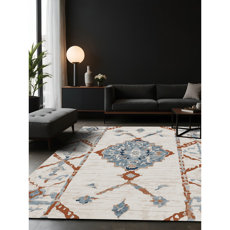 Tapis gris soyeux et moelleux, Carré 5 pi