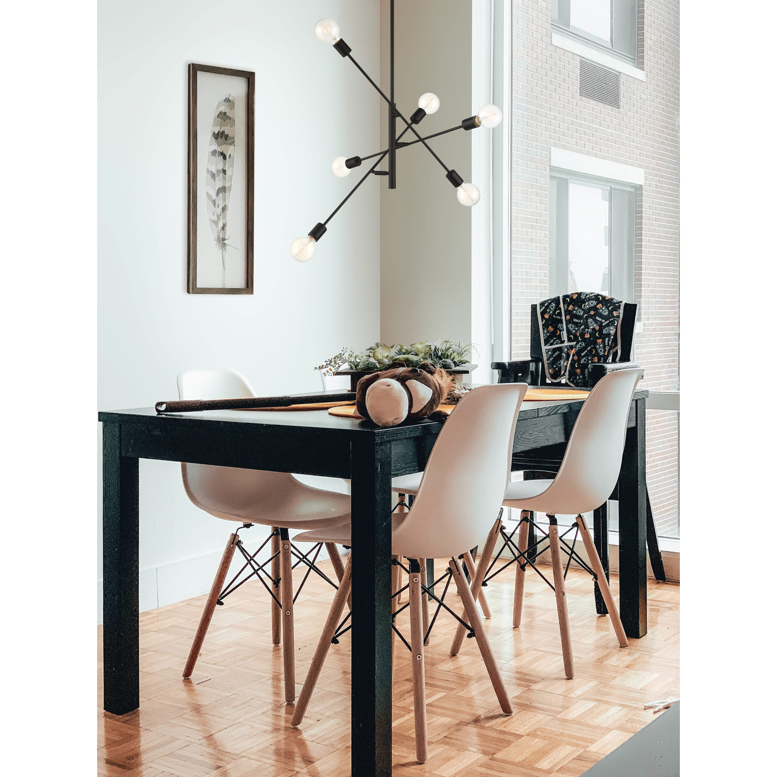 Mardiros 6-Light Chandelier, Matte Black