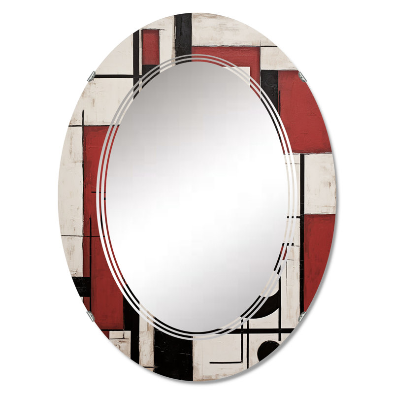Kapalua - Miroir mural moderne ovale, 36 po x 24 po