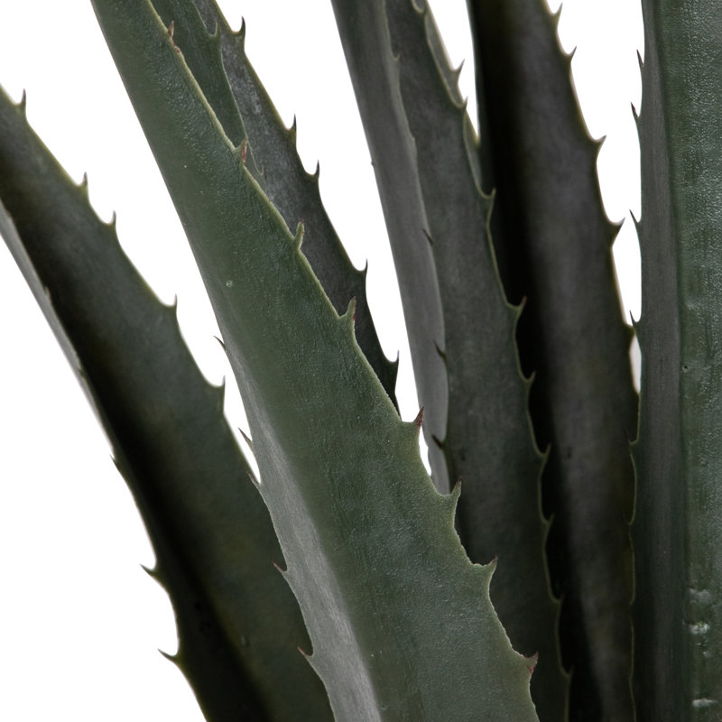 Plante grasse artificielle en pot 30 po verte et brune