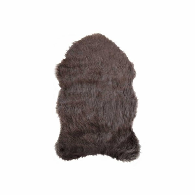 Tapis 24 po x 36 po x 1,5 po en fausse peau de mouton chocolat