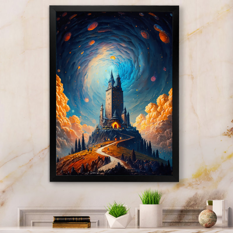Mayner Blue Mystical Fantasy Castle II, Cadre photo noir, H 20 po x l 12 po x P 1 po