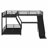 L-Shaped Bunk Bed With Loft Bed, Slide And USB Ports-1225423744