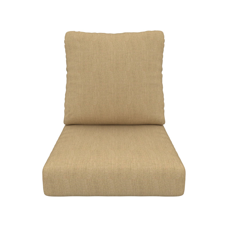 Deep Seating Outdoor Sunbrella® Seat/Back Cushion, Canvas Heather Beige Sunbrella® Canvas