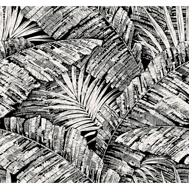 Rouleau de papier peint L 27 pi x l 27 po, Blanc et noir