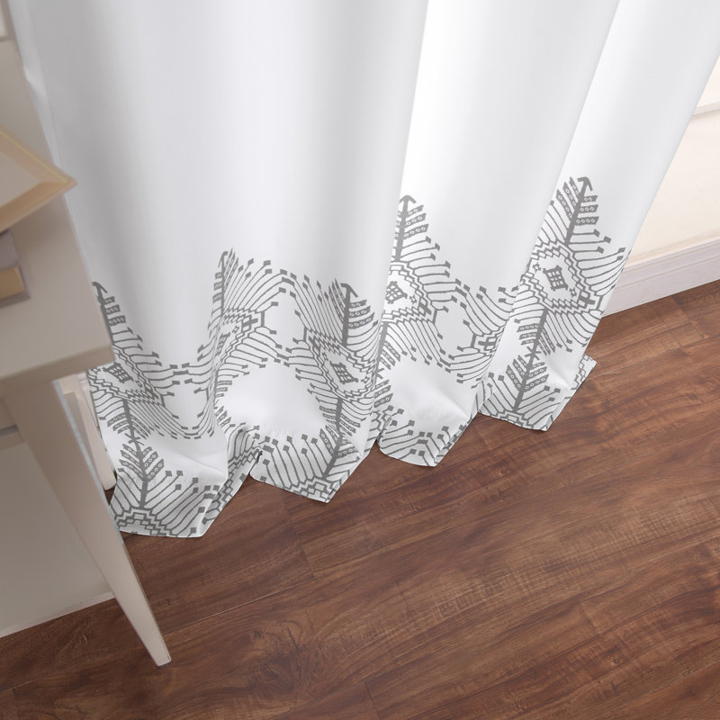 Semi Sheer Curtain Panel Pair, Grey