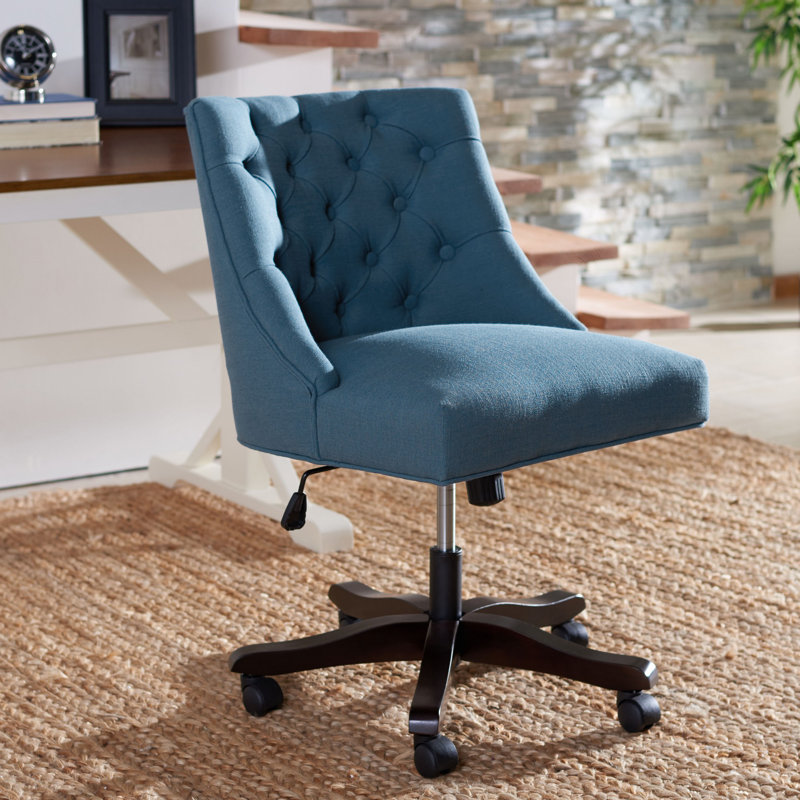 Chaise de travail, Lin bleu marine