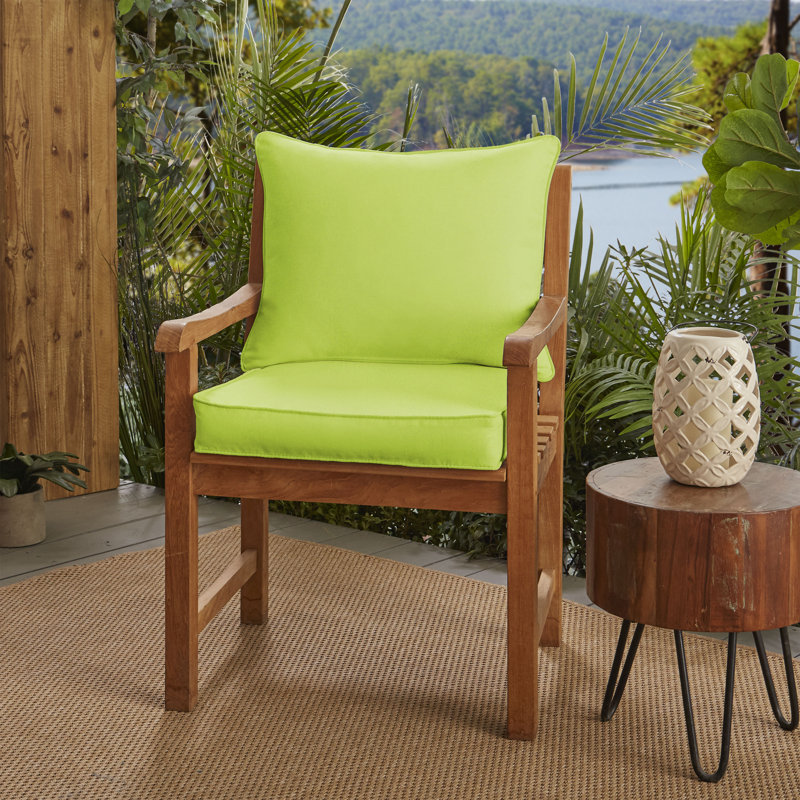 Hanson Sunbrella Outdoor 5'' Back Cushion, Macaw Green