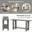 Table basse moderne en pin massif minimaliste avec rangement inférieur pour le salon, assemblage facile