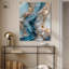 «Lapis River», toile sarcelle, art abstrait par Art Remedy-118091060-118091063-118091065