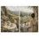 Très grand ensemble de 2 impressions sur toile de jardin rustique thé sur toile Cozy Countryside Cottage Decor pour cuisine salle à manger salon 24 x 36 pouces
