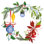 «Christmas Wreath VI» par Harriet Sussman - reproduction d'art sur toile tendue