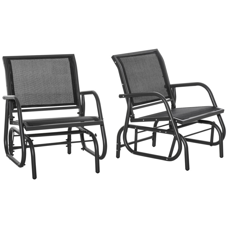 Ensemble de 2 fauteuils oscillants oscillants Outsunny Porch