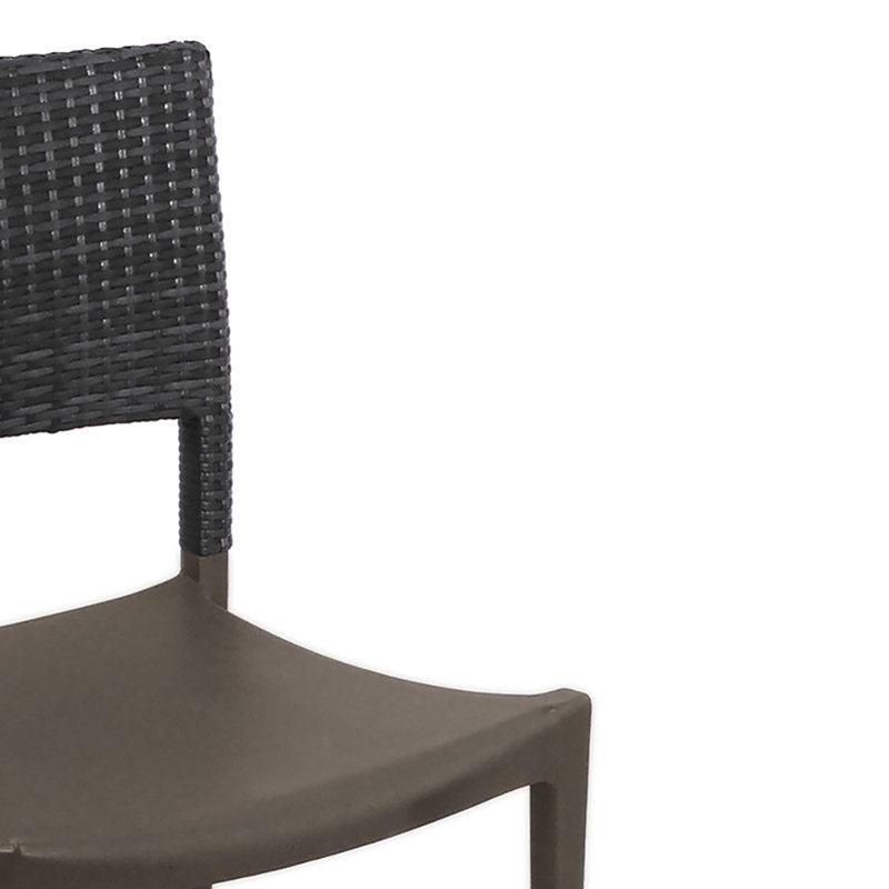 Grosfillex Java Stackable Sidechair, Charcoal