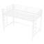 Lit mezzanine en métal blanc TG
