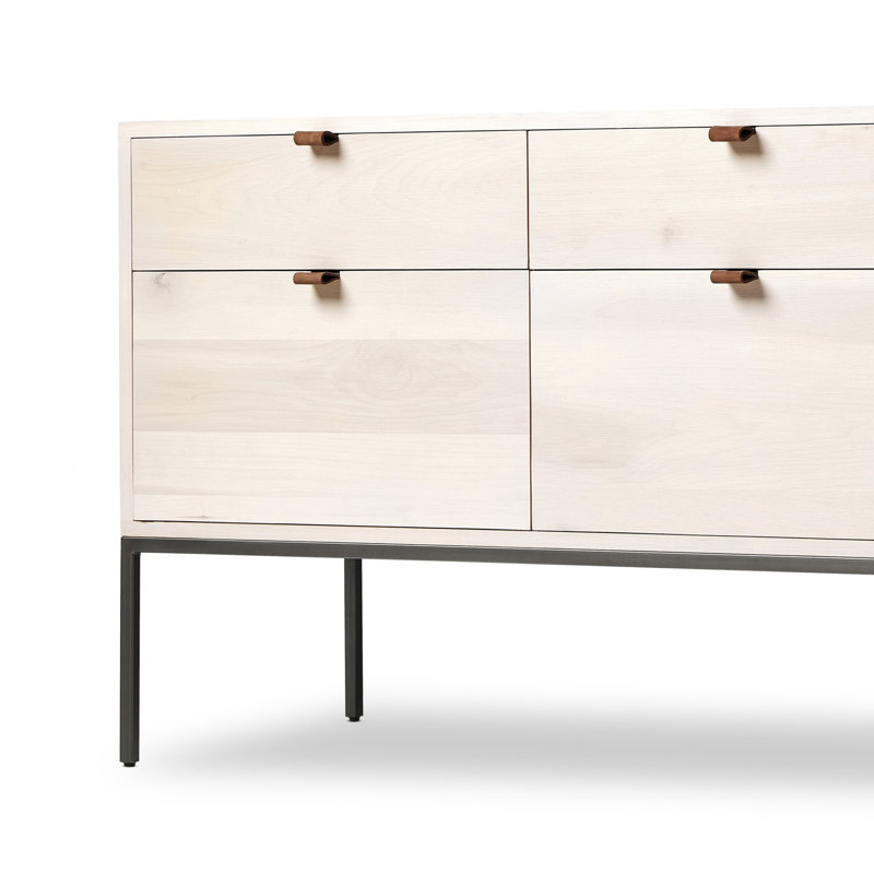 Trey Modular Wide Filing Cabinet, Whitewash