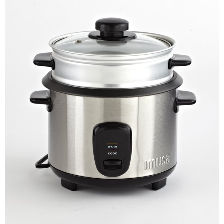 IMUSA GAU-00023 10-Cup Rice Cooker with Steam Tray