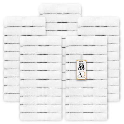 100% Cotton 600 GSM Washcloths 12 X 12 Inch Soft Absorbent, Quick Drying