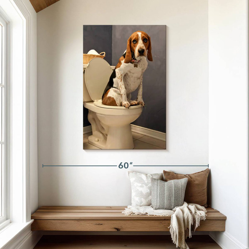 L'heure des toilettes Ketti Hound, H 45 po x l 30 po