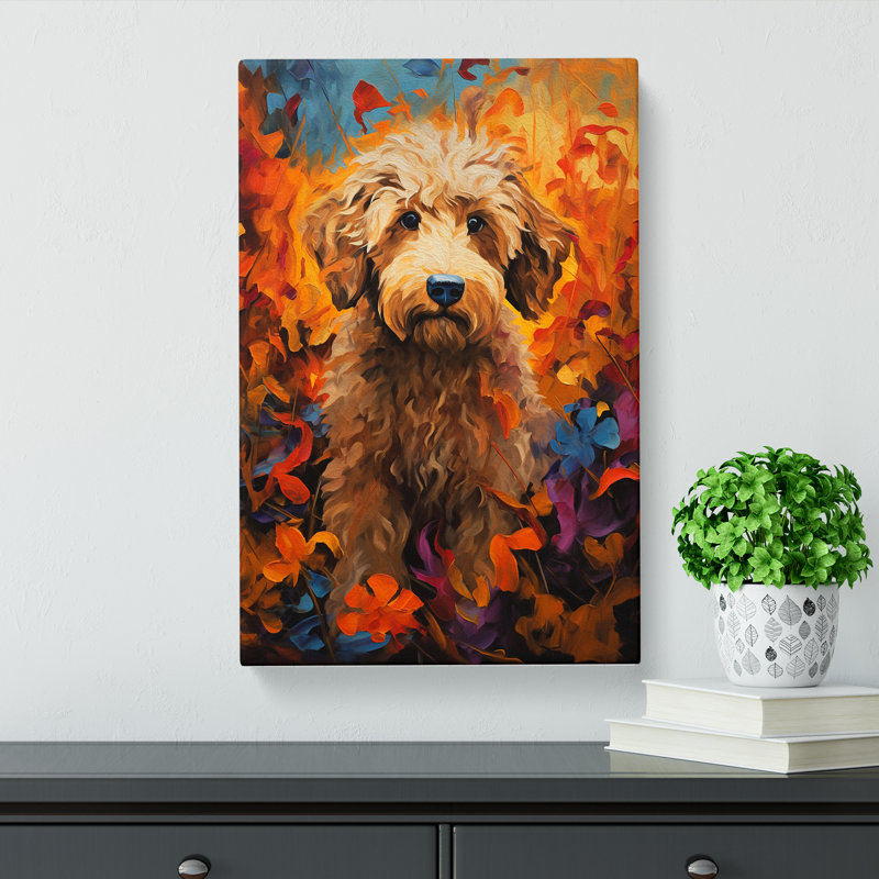 Labradoodle Tachisme - No Frame Print, 76cm H x 50cm W x 3cm D