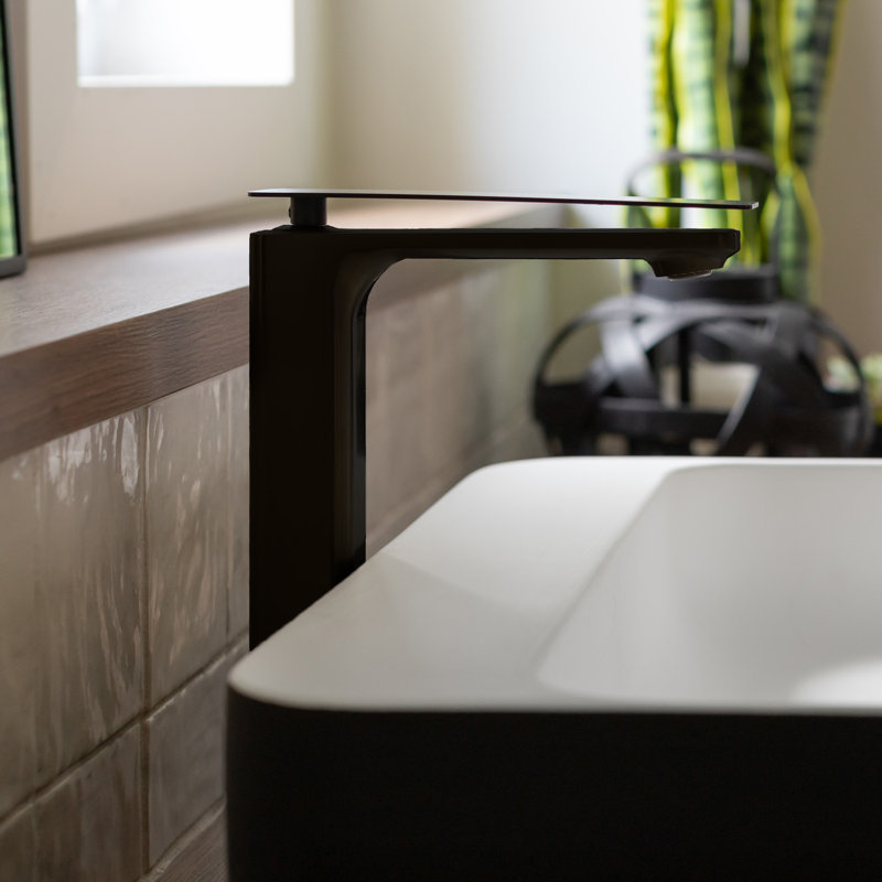 Robinet de salle de bain pour évier de vaisseaux, Noir mat