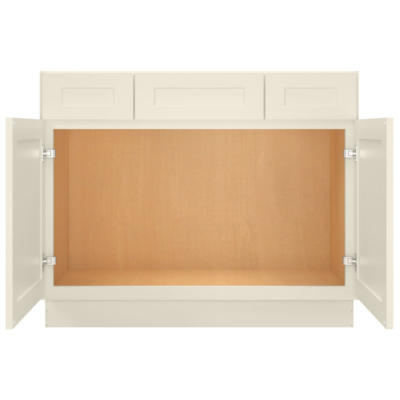 Homeibro Sink Base Cabinet, Soft Closing Doors, For The Laundry Room, Shower Room, Utility Room, Shaker Antique White